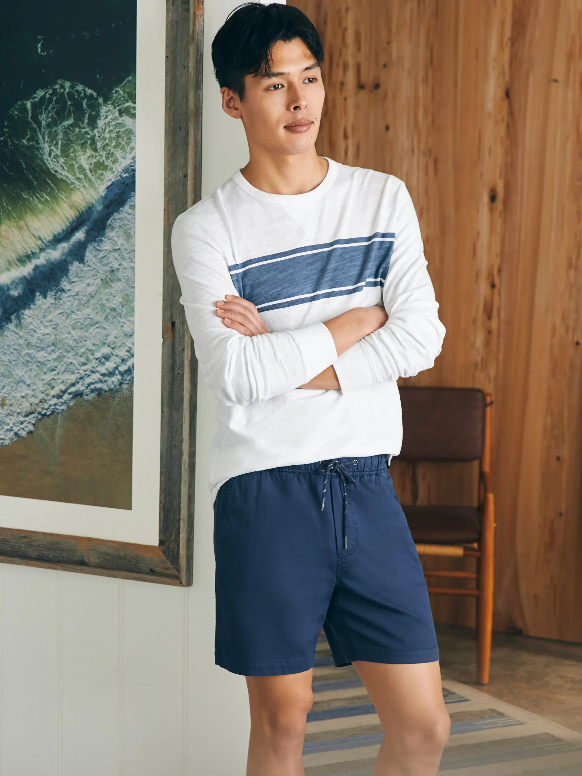 Faherty Brand Shorts*Essential Drawstring Short (6.5" Inseam) -