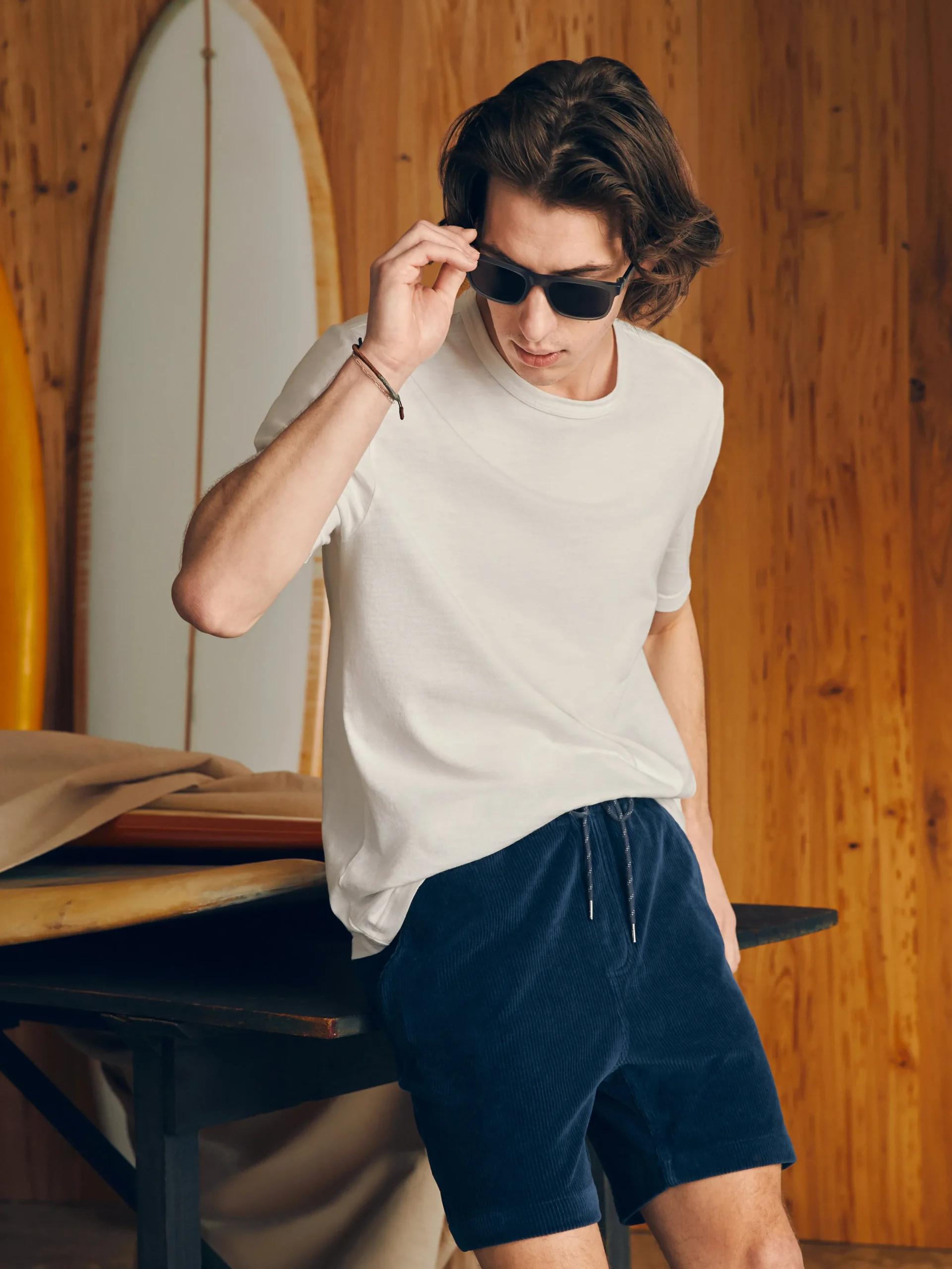 Faherty Brand Shorts*Essential Italian Knit Cord Short (6" Inseam) -