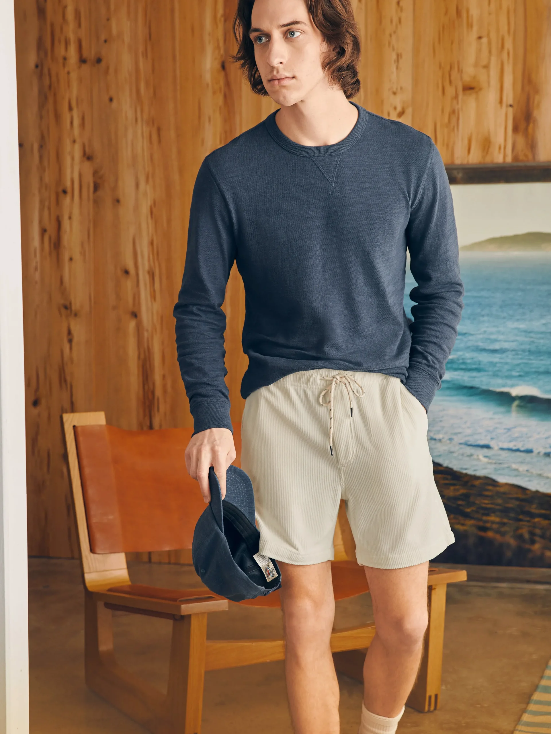 Faherty Brand Shorts*Essential Italian Knit Cord Short (6" Inseam) -