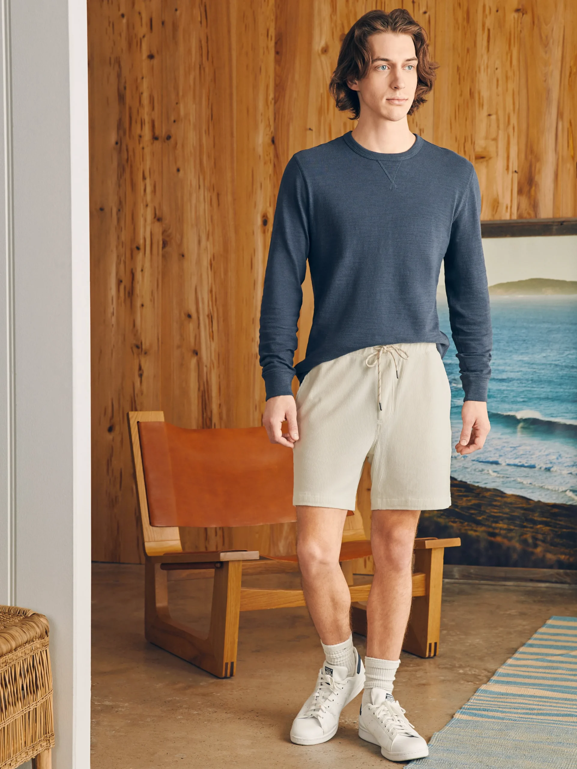 Faherty Brand Shorts*Essential Italian Knit Cord Short (6" Inseam) -
