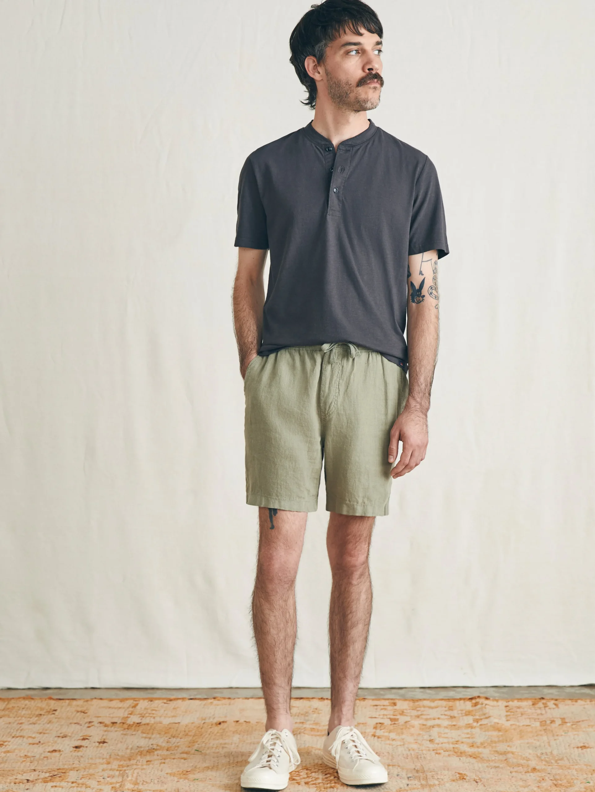 Faherty Brand Shorts*Essential Linen Short (6.5" Inseam) -