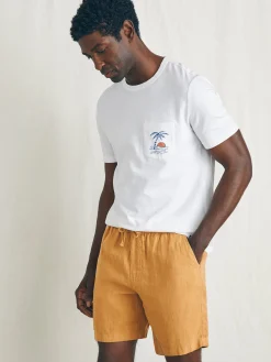 Faherty Brand Shorts*Essential Linen Short (6.5" Inseam) -