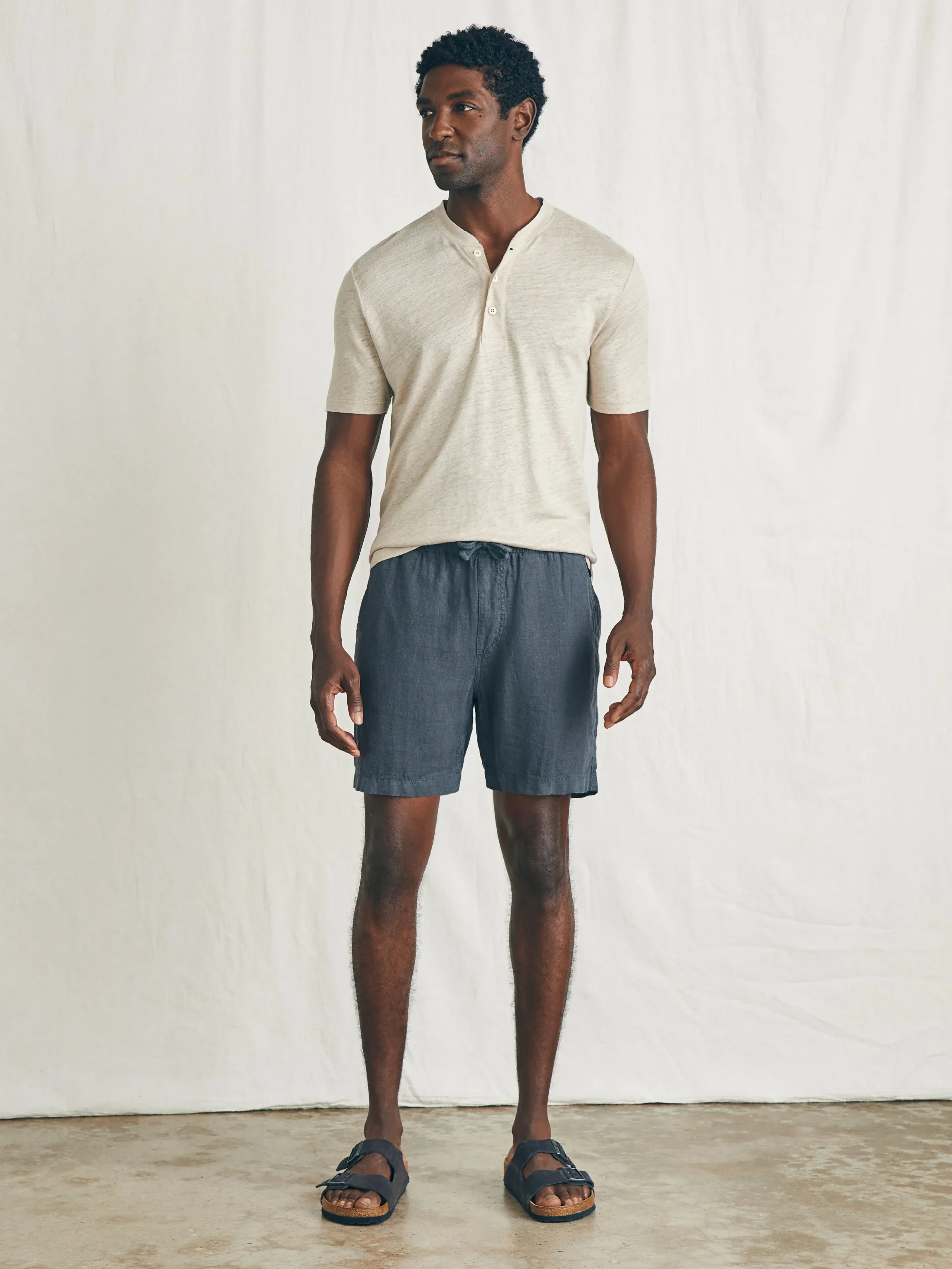 Faherty Brand Shorts*Essential Linen Short (6.5" Inseam) -