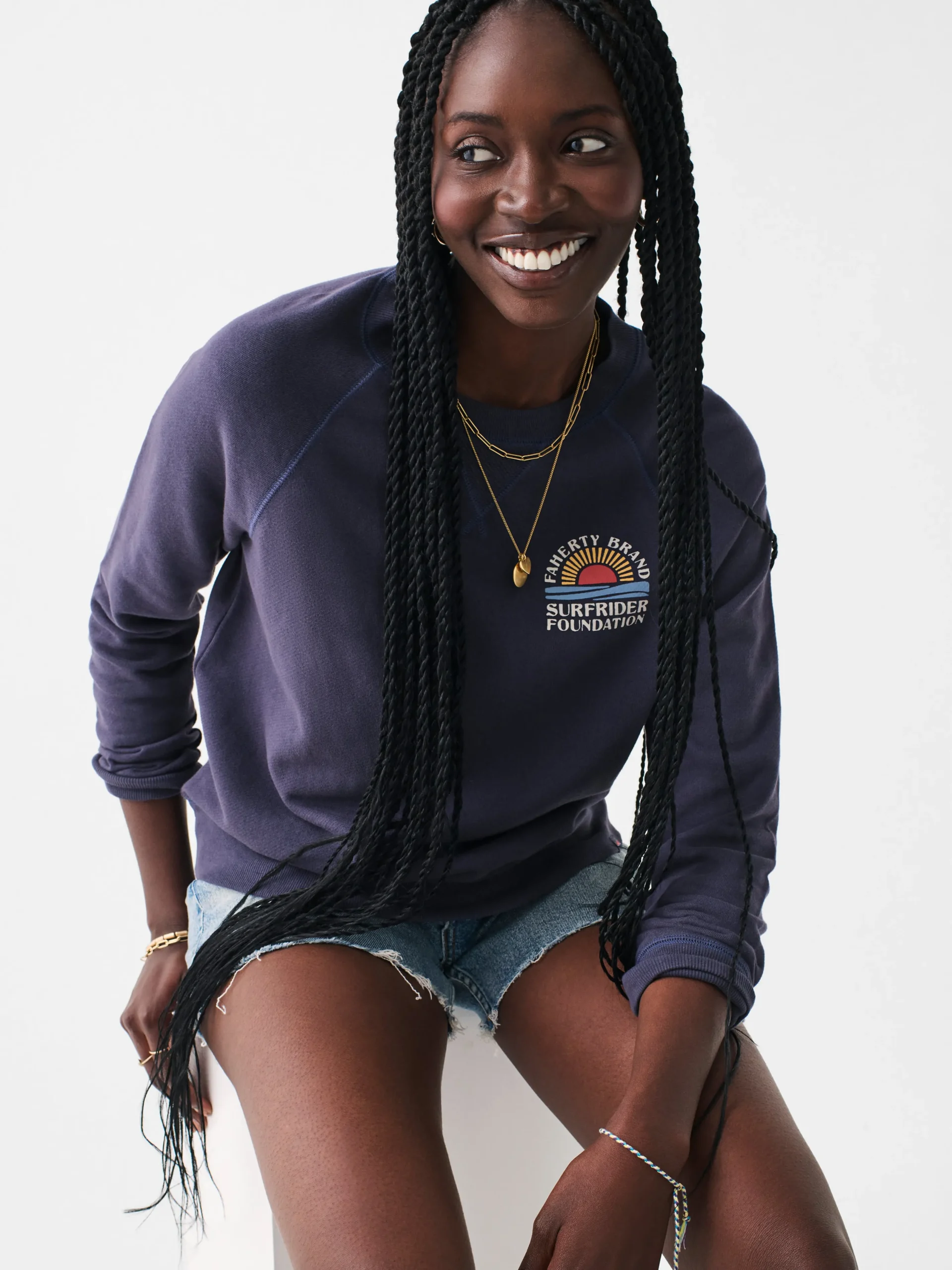 Women Faherty Brand Hoodies & Sweatshirts*Faherty X Surfrider Sweatshirt -