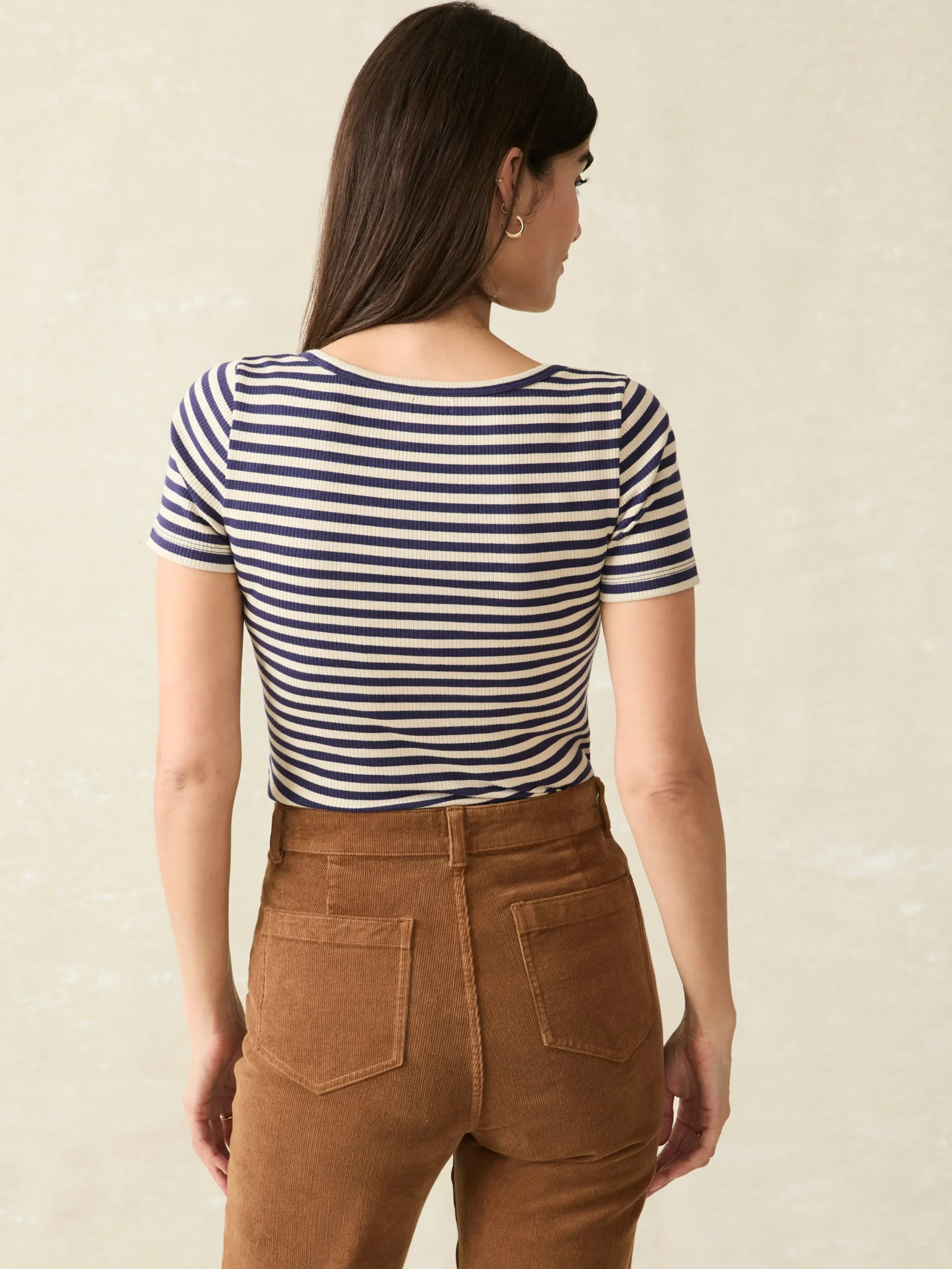 Women Faherty Brand T-Shirts*Freestyle Rib Knit Tee -