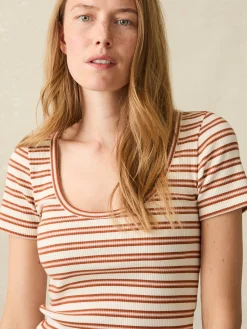 Women Faherty Brand T-Shirts*Freestyle Rib Knit Tee -