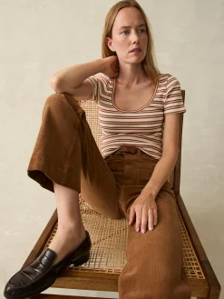 Women Faherty Brand T-Shirts*Freestyle Rib Knit Tee -