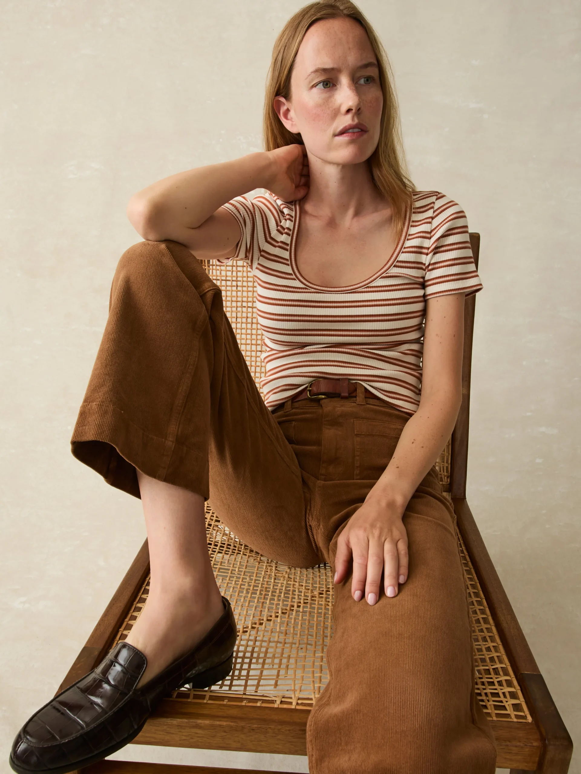 Women Faherty Brand T-Shirts*Freestyle Rib Knit Tee -