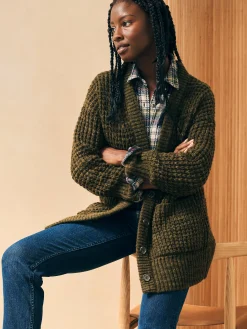 Women Faherty Brand Sweaters*Frost Waffle Cardigan -