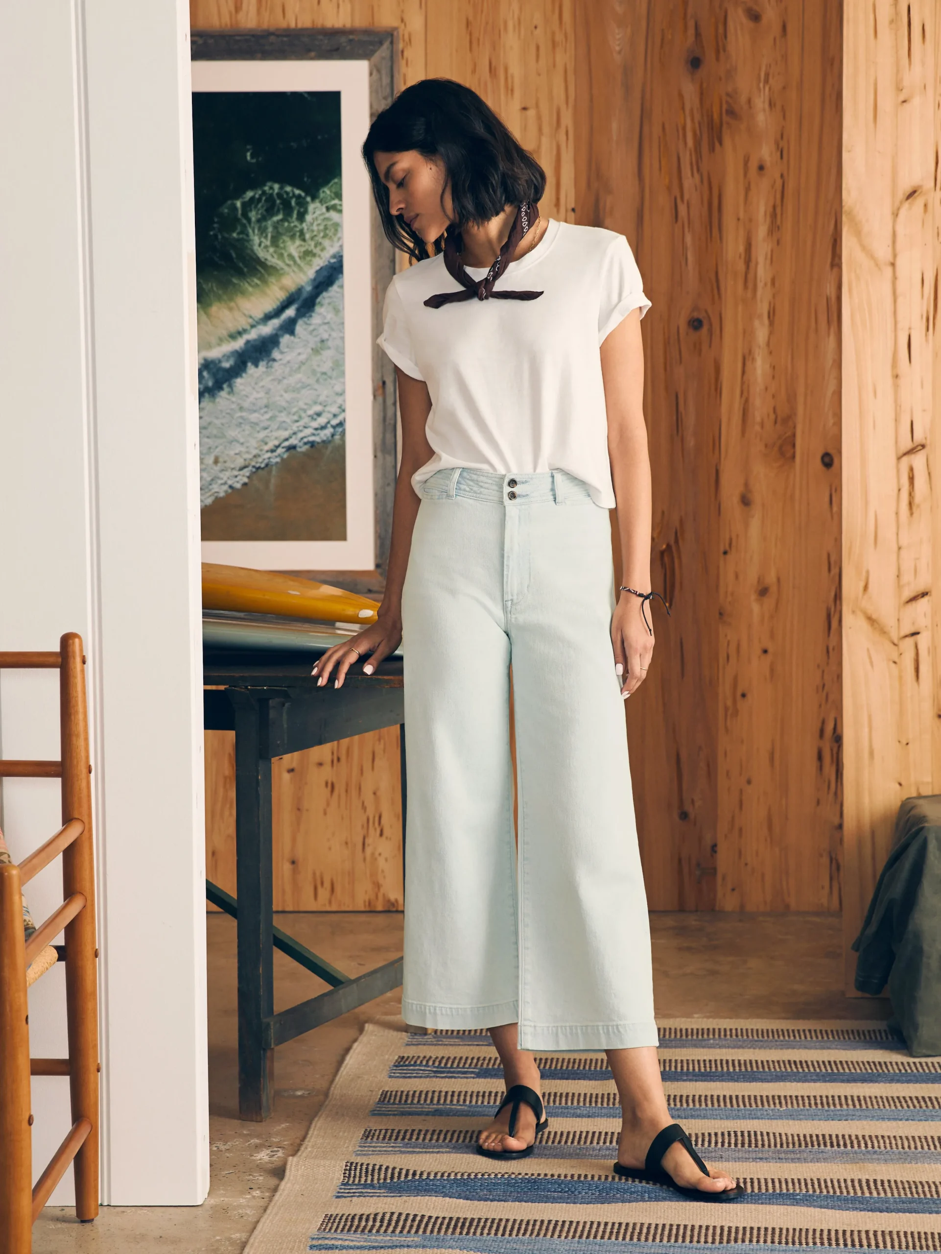 Women Faherty Brand Pants|Jeans*Harbor Crop Jean -
