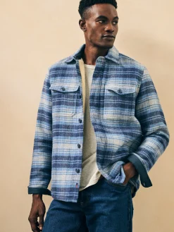 Faherty Brand Jackets & Vests*High Pile Fleece Lined Wool CPO -