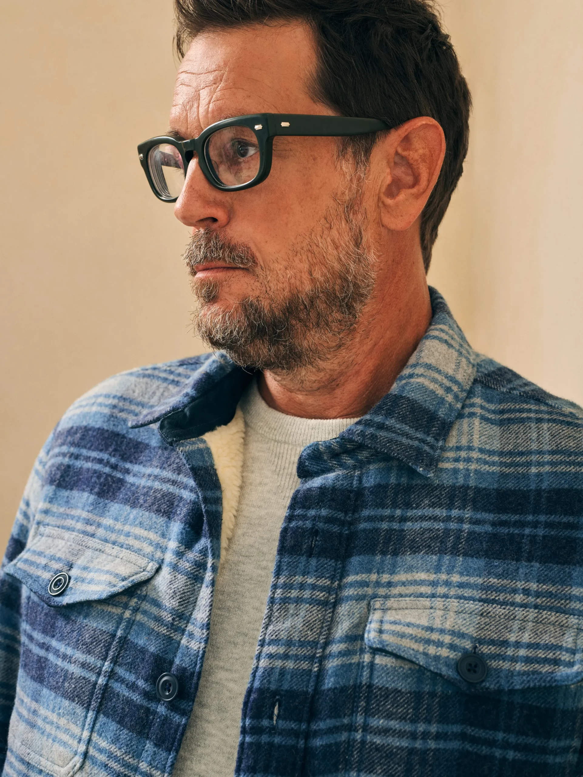 Faherty Brand Jackets & Vests*High Pile Fleece Lined Wool CPO -