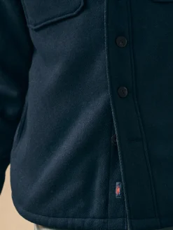 Faherty Brand Jackets & Vests*High Pile Fleece Lined Wool CPO -