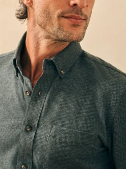 Faherty Brand Shirts*Houndstooth Knit Shirt -