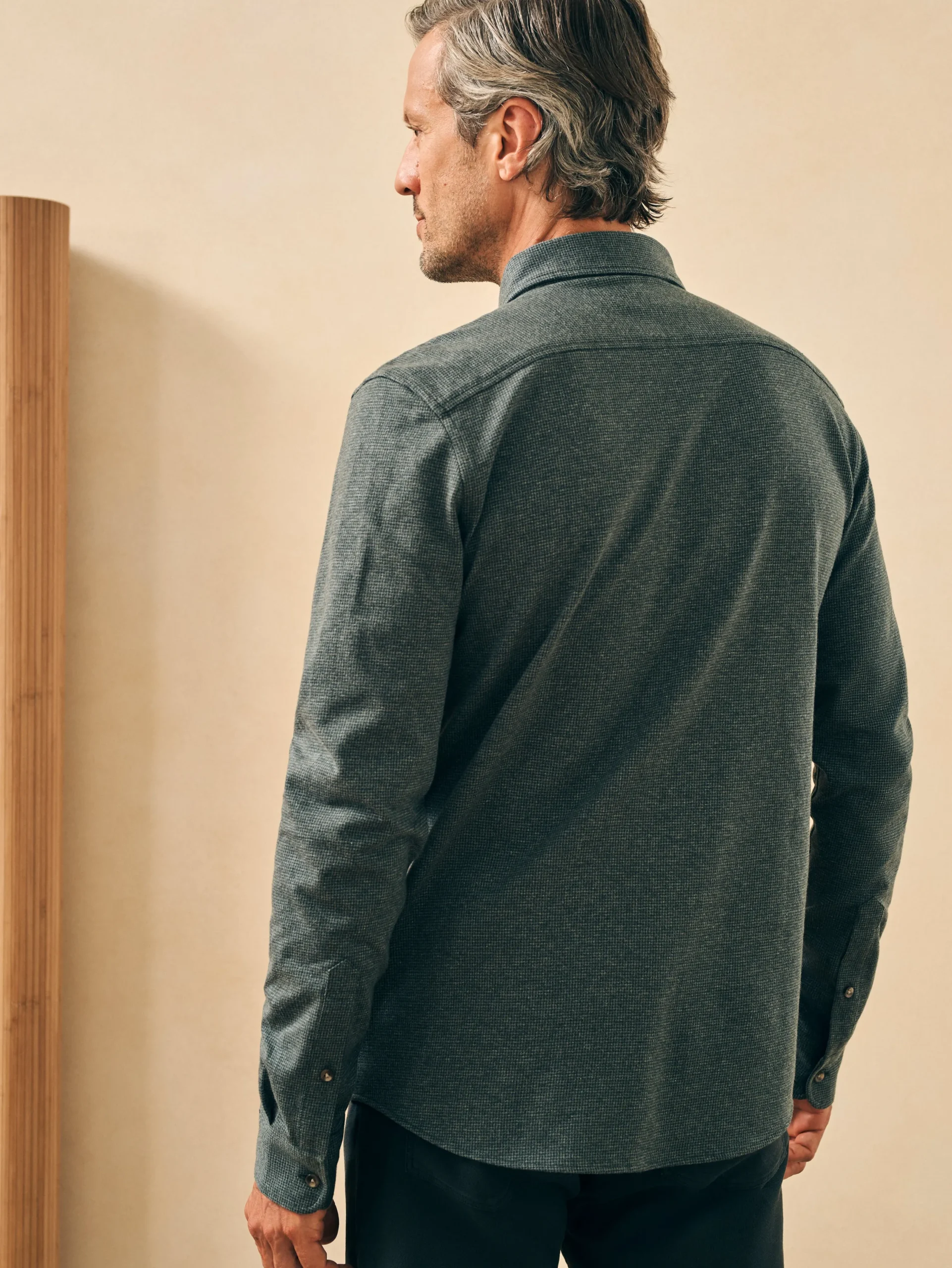 Faherty Brand Shirts*Houndstooth Knit Shirt -