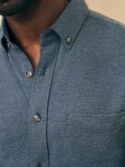 Faherty Brand Shirts*Houndstooth Knit Shirt -