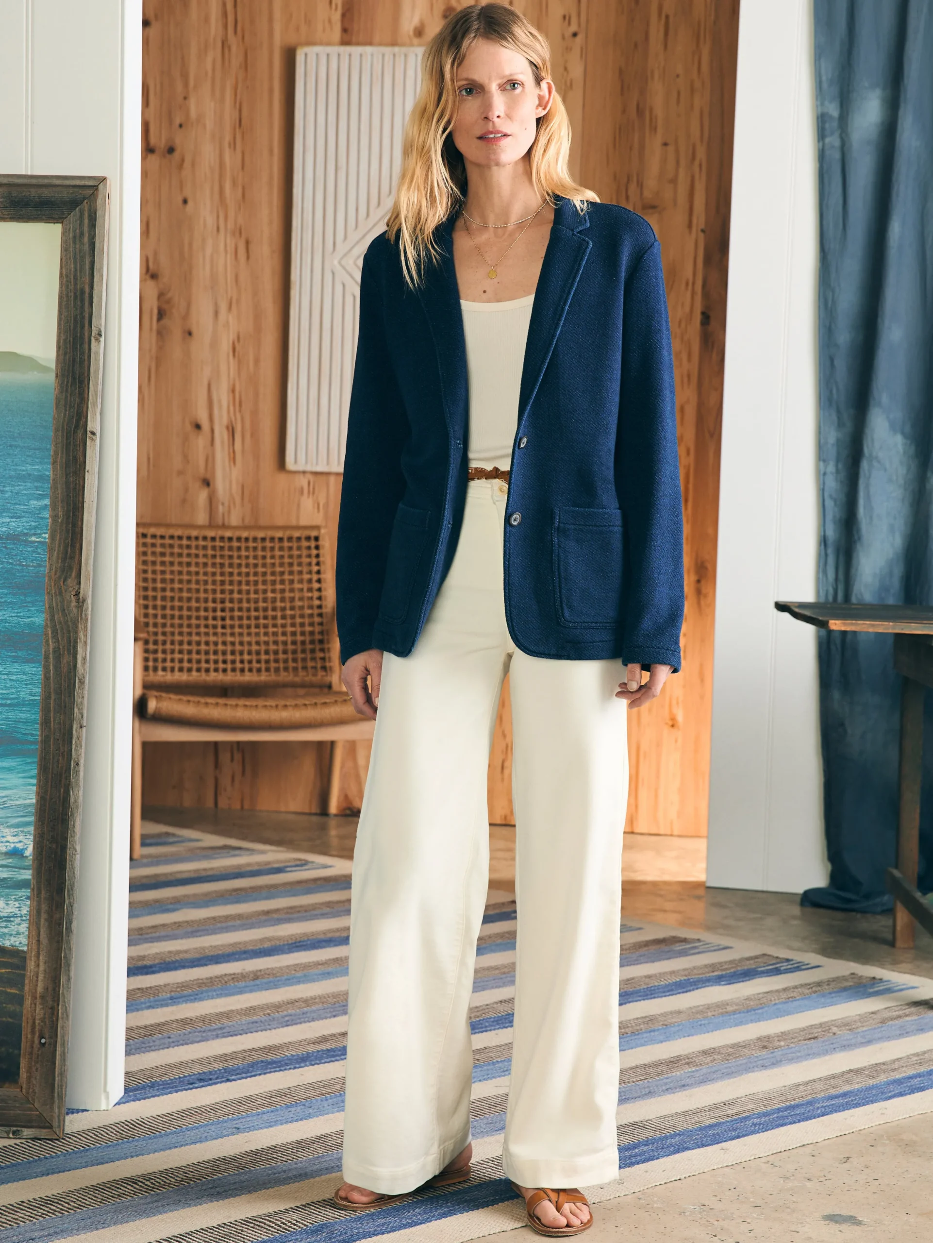 Women Faherty Brand Blazers & Outerwear*Inlet Knit Blazer -