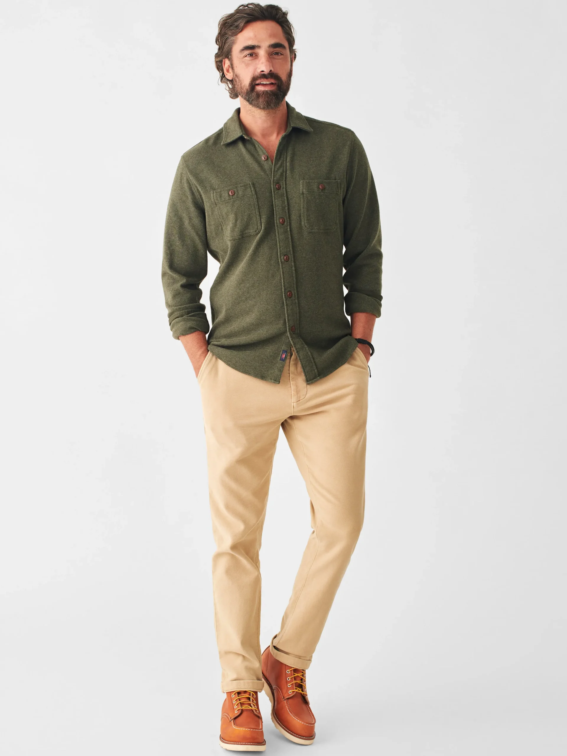 Faherty Brand Shirts*Knit Alpine Shirt -