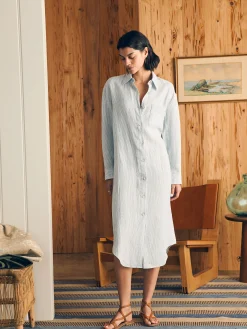 Women Faherty Brand Dresses*Laguna Linen Midi Dress -