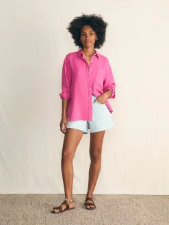 Women Faherty Brand Shirts & Tops*Laguna Linen Relaxed Shirt -