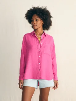 Women Faherty Brand Shirts & Tops*Laguna Linen Relaxed Shirt -