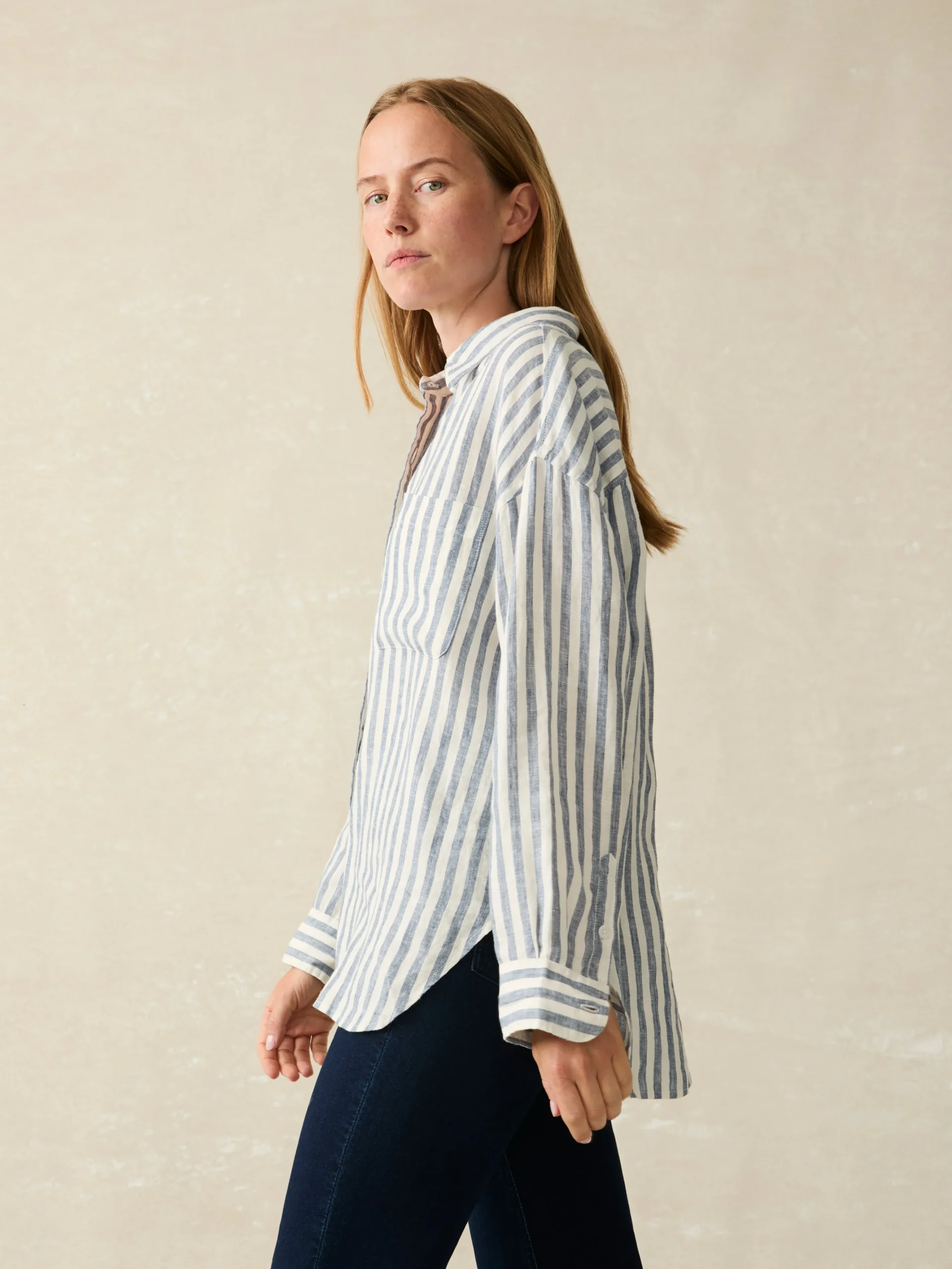 Women Faherty Brand Shirts & Tops*Laguna Linen Relaxed Shirt -