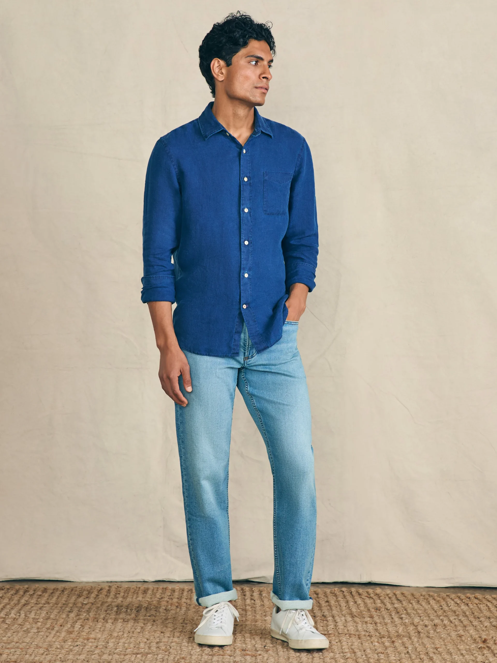 Faherty Brand Shirts*Laguna Linen Shirt -