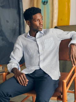 Faherty Brand Shirts*Laguna Linen Shirt -