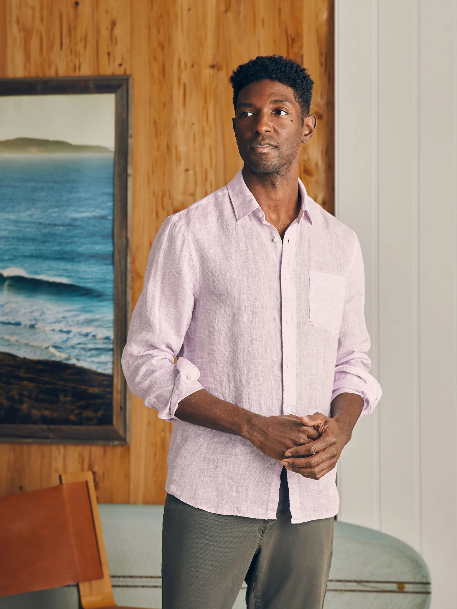 Faherty Brand Shirts*Laguna Linen Shirt (Tall) -