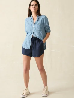 Women Faherty Brand Shorts & Skirts*Laguna Linen Tie Waist Short -