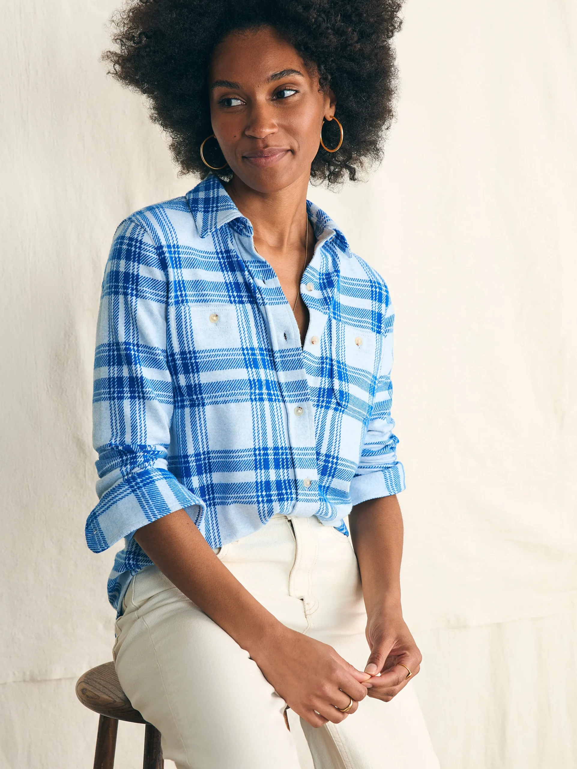 Women Faherty Brand Shirts & Tops*Legend™ Sweater Shirt -