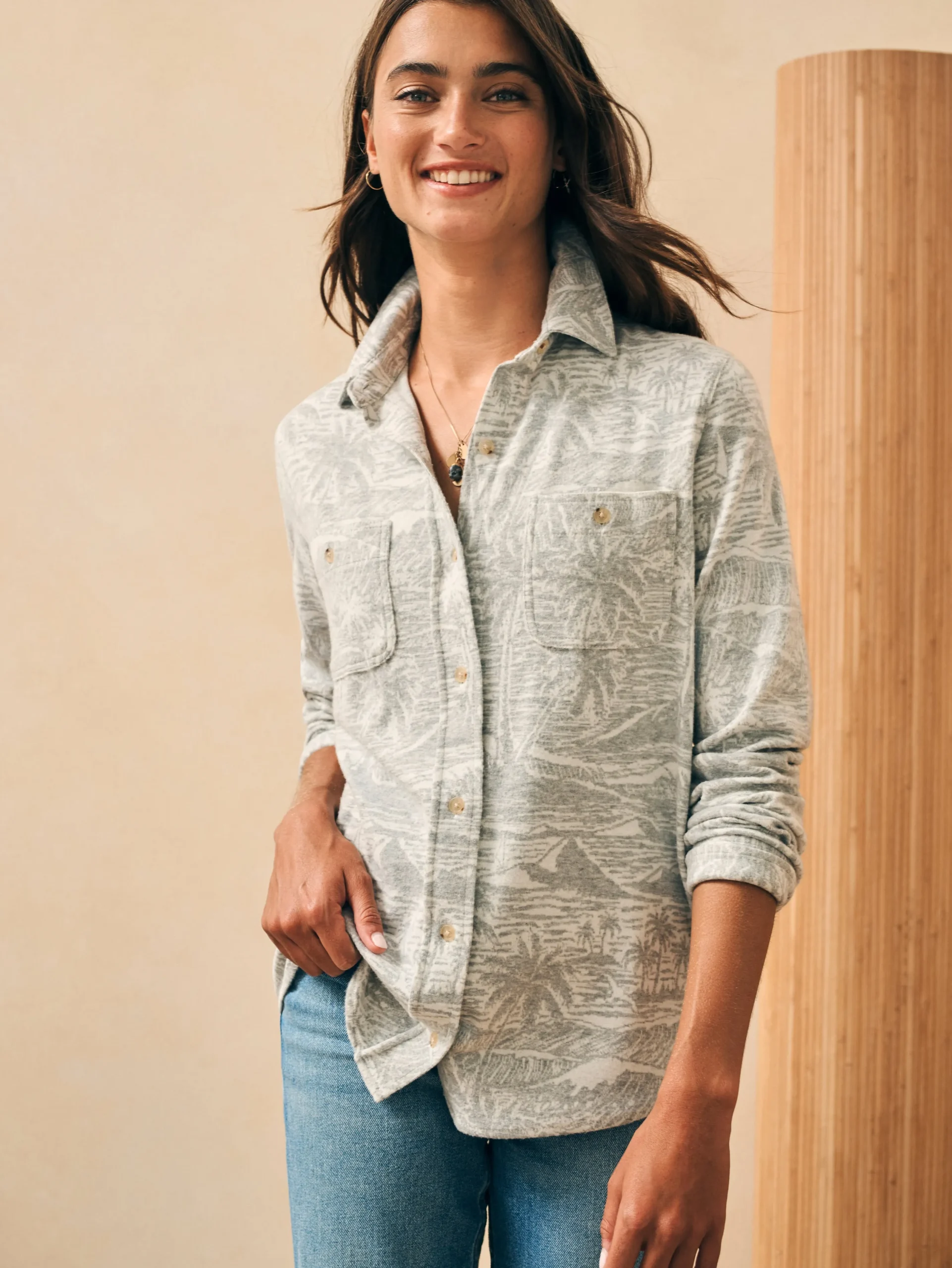 Women Faherty Brand Shirts & Tops*Legend™ Sweater Shirt -