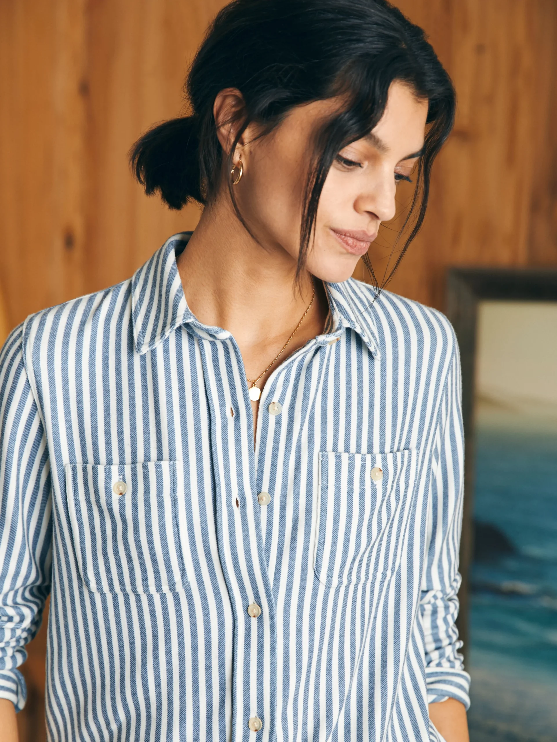Women Faherty Brand Shirts & Tops*Legend™ Sweater Shirt -