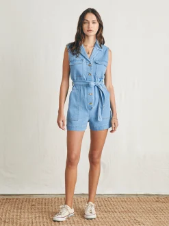 Women Faherty Brand Dresses|Overalls & Jumpsuits*Linen Denim Romper -