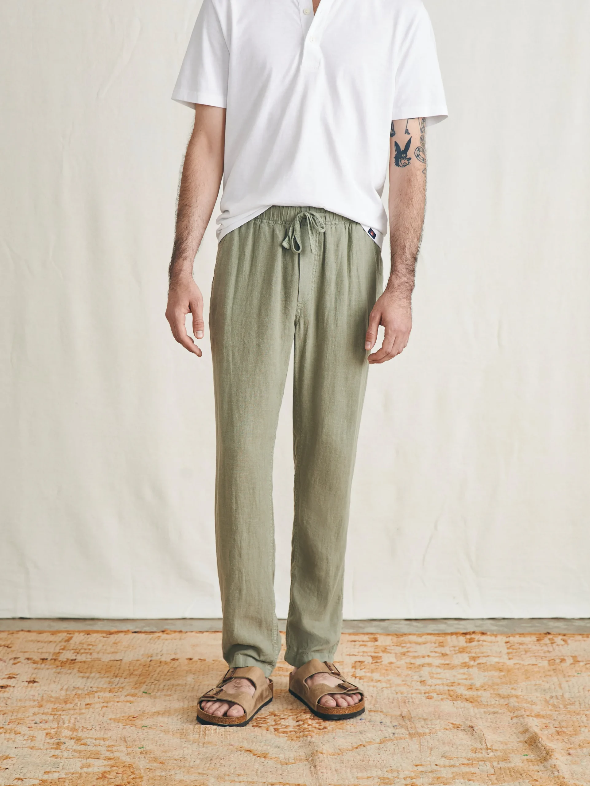 Faherty Brand Pants*Linen Drawstring Pant -