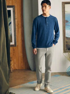 Faherty Brand T-Shirts & Henleys*Long-Sleeve Indigo Henley -