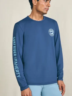 Faherty Brand T-Shirts & Henleys*Long-Sleeve Surfrider Shorelite UPF Tee -