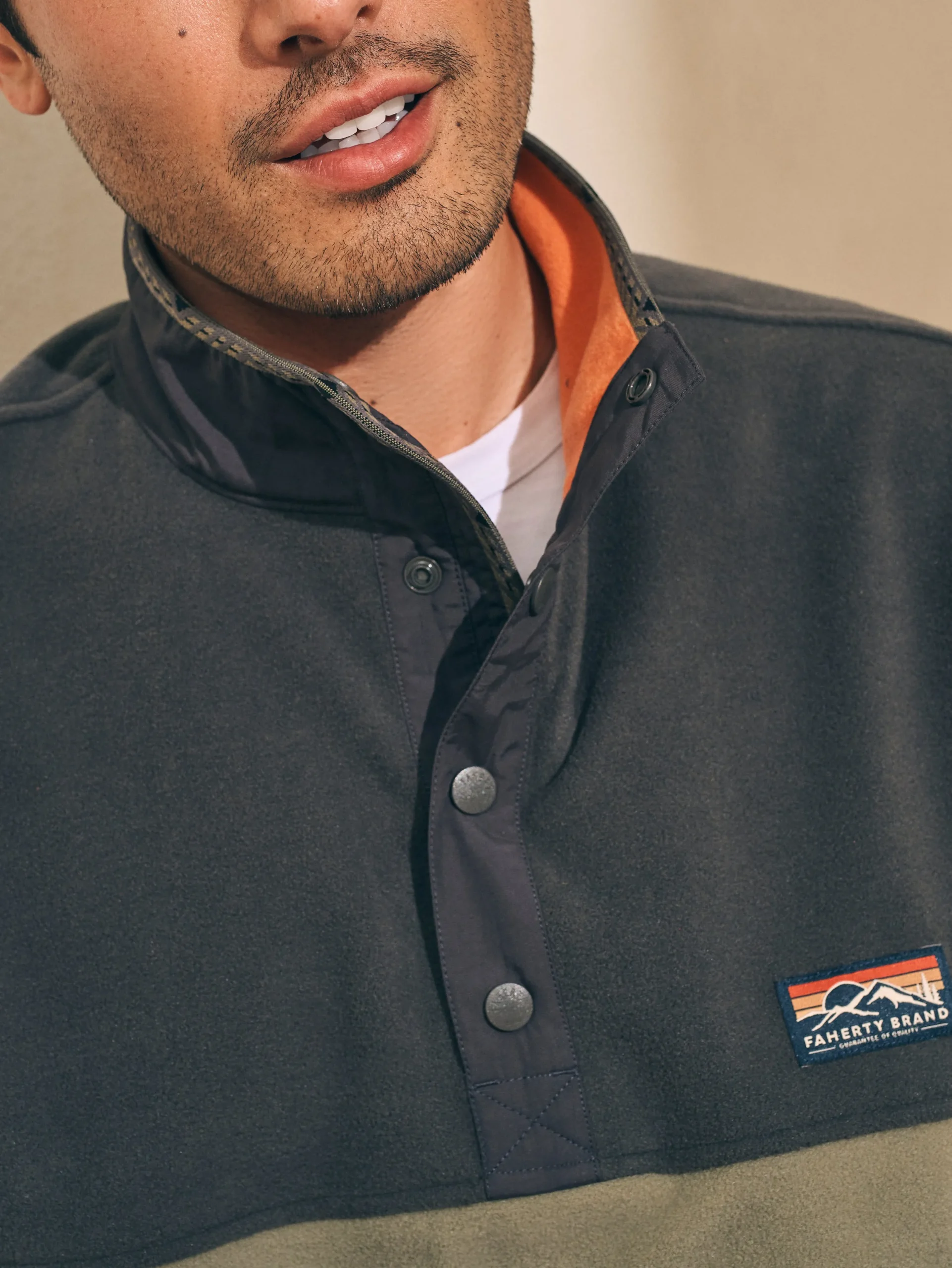 Faherty Brand Jackets & Vests*Low Pile Fleece Popover -