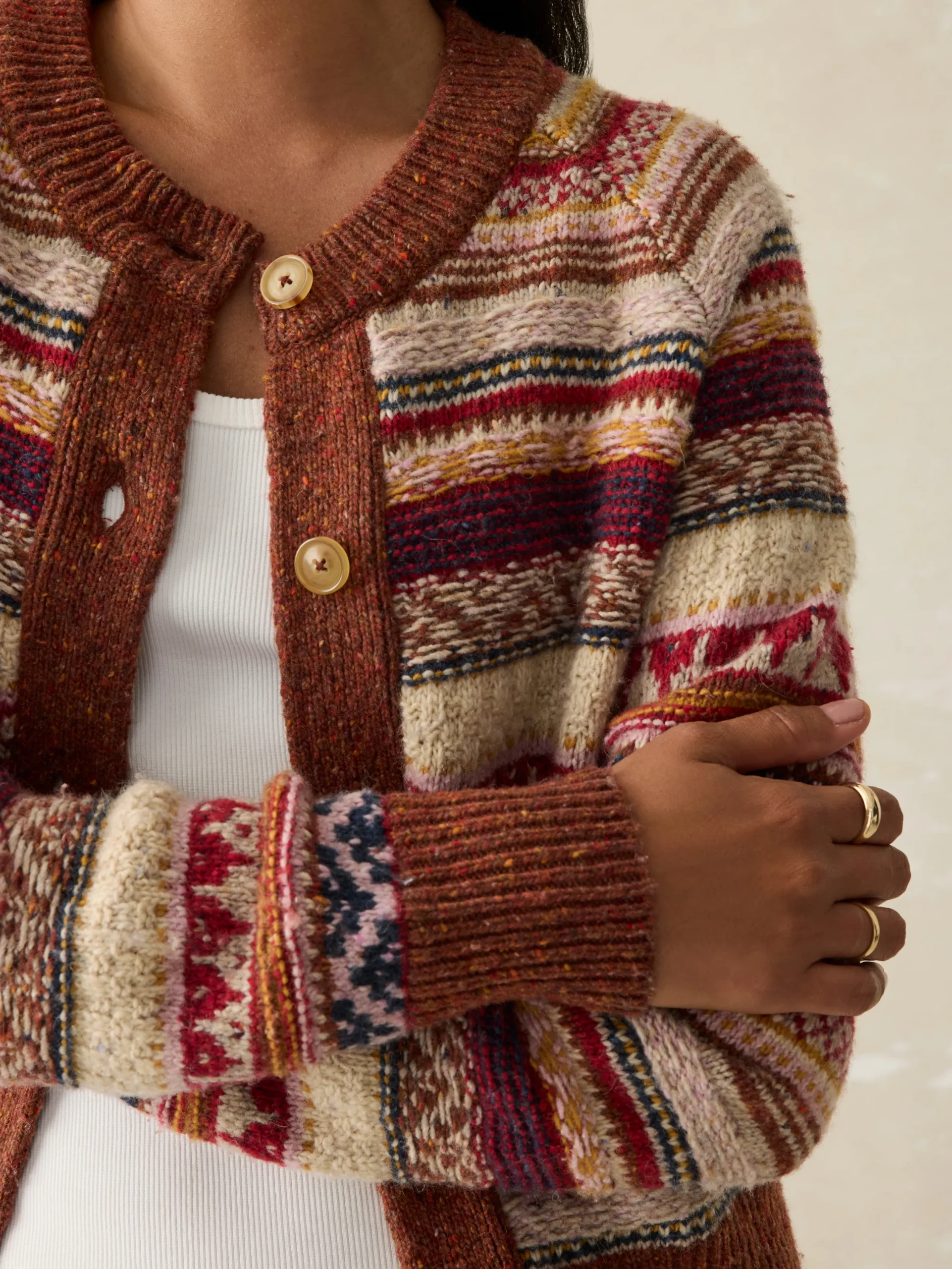 Women Faherty Brand Sweaters*Marley Fairisle Cardigan -