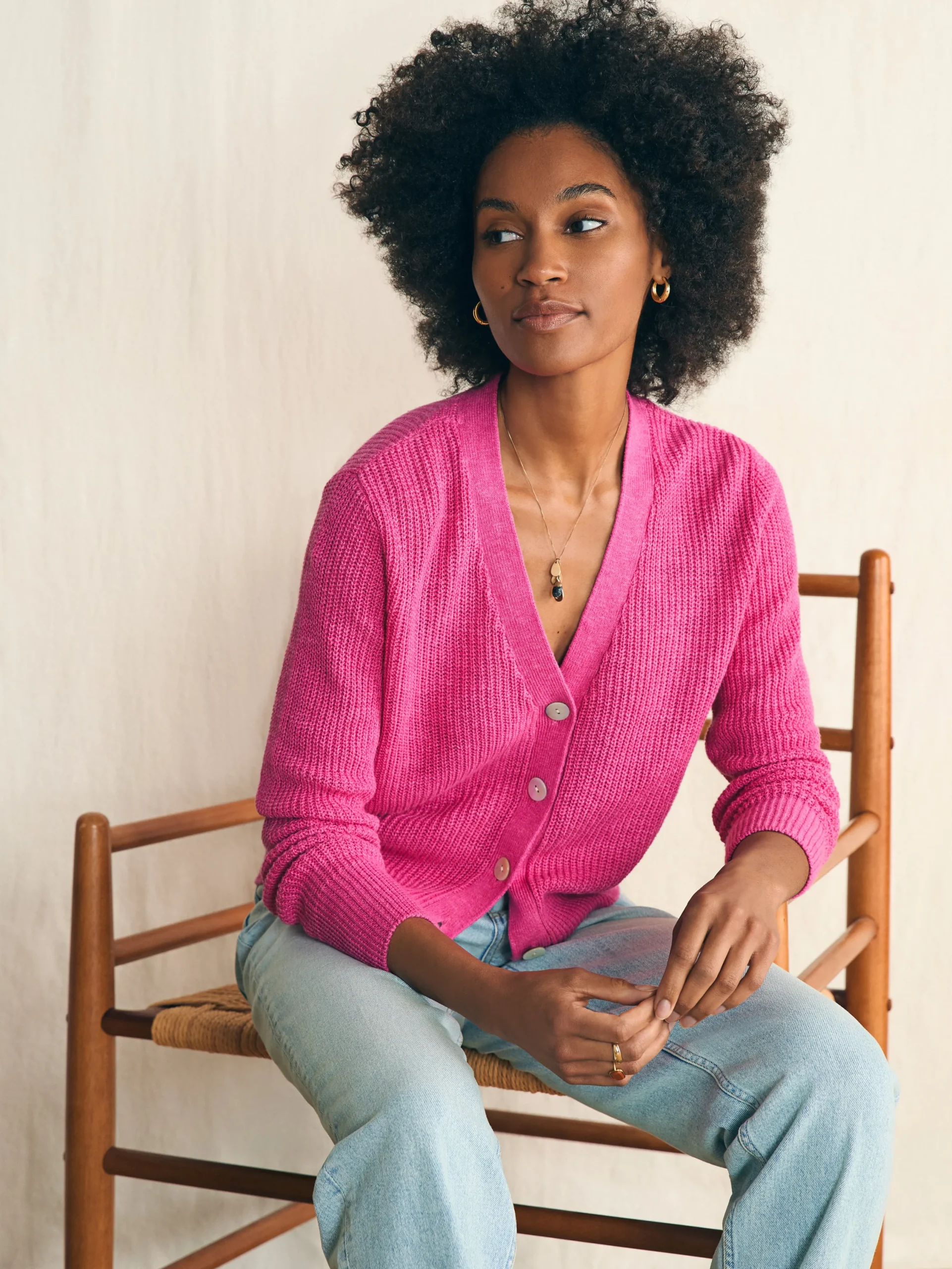 Women Faherty Brand Sweaters*Miramar Linen Cardigan -