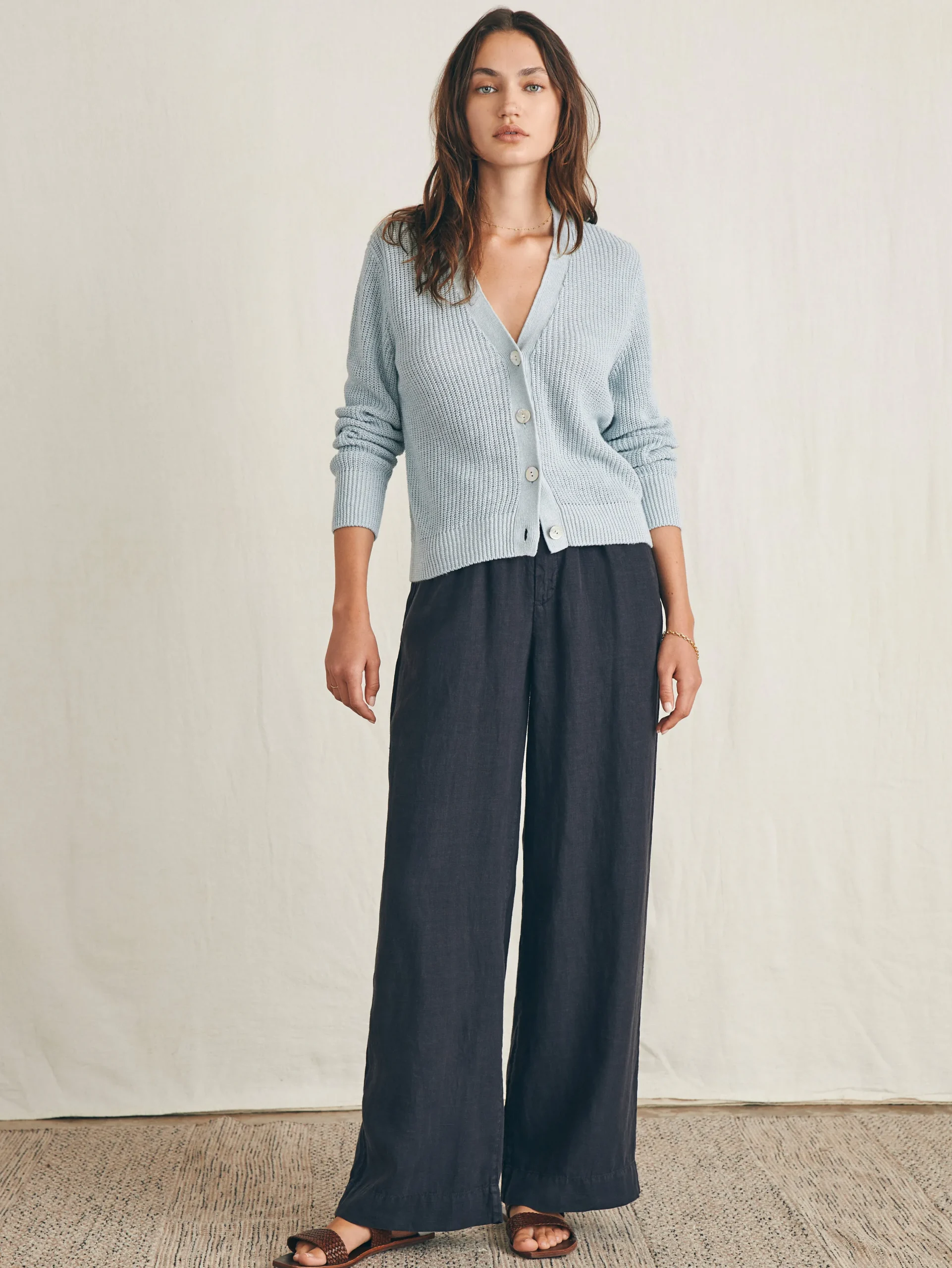 Women Faherty Brand Sweaters*Miramar Linen Cardigan -