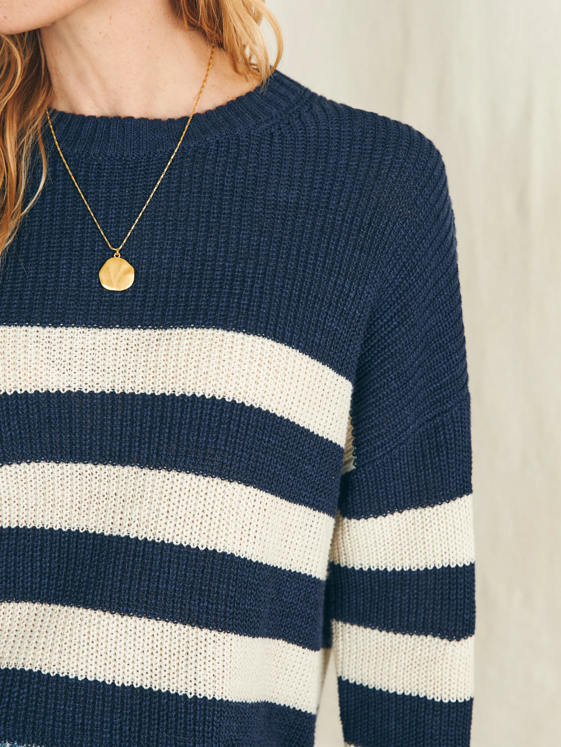 Women Faherty Brand Sweaters*Miramar Linen Crew Sweater -