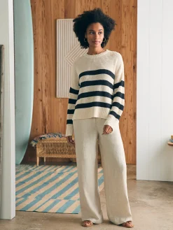 Women Faherty Brand Sweaters*Miramar Linen Crew Sweater -