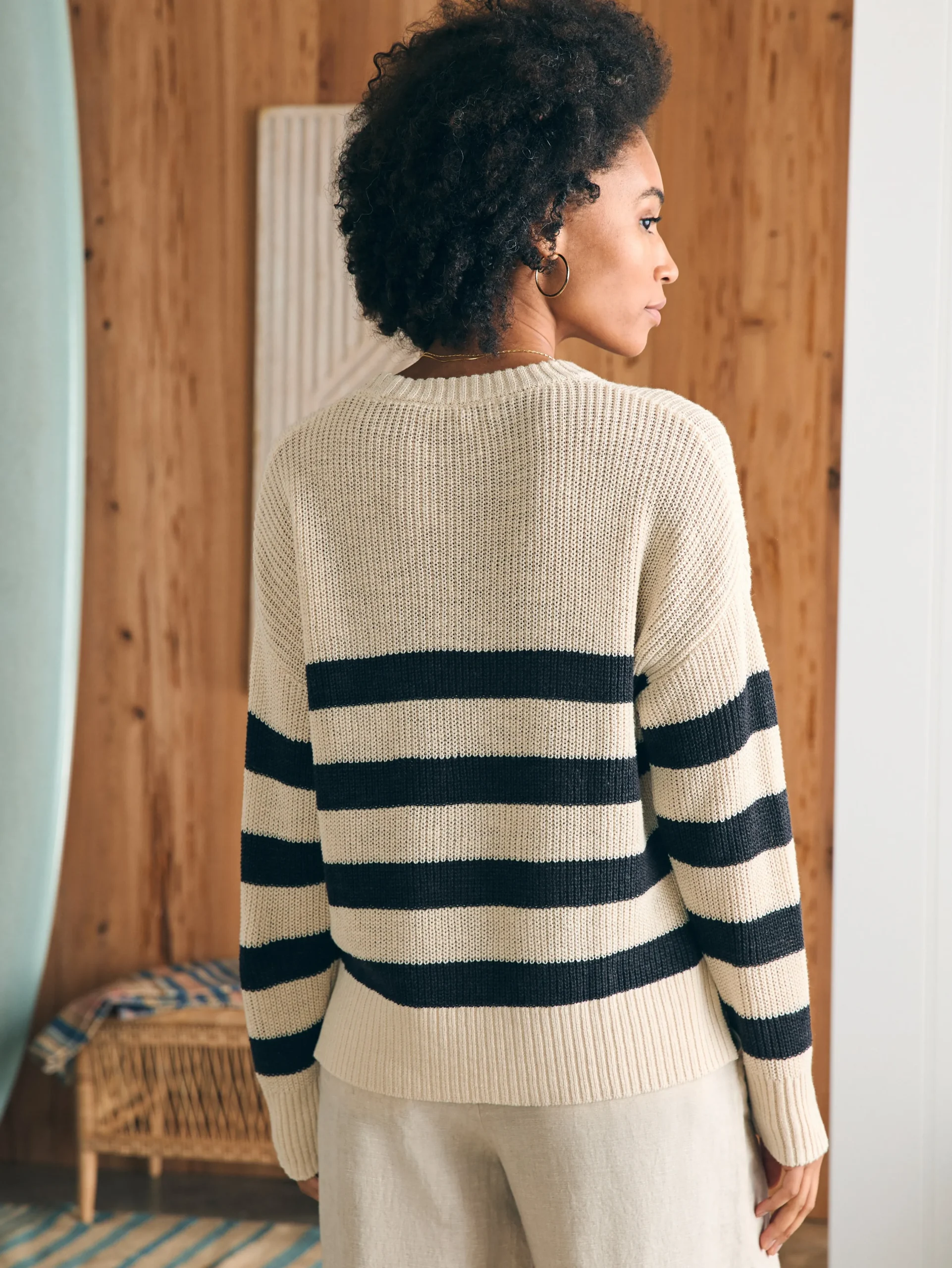 Women Faherty Brand Sweaters*Miramar Linen Crew Sweater -