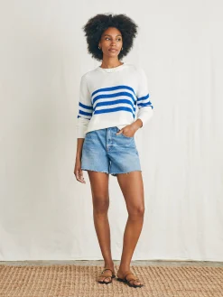Women Faherty Brand Sweaters*Miramar Linen Crew Sweater -