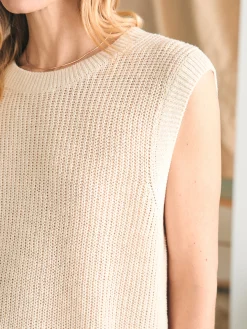 Women Faherty Brand Sweaters*Miramar Linen Muscle Tank -