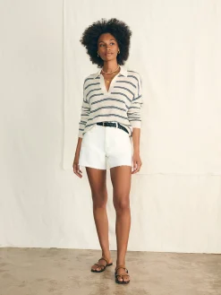 Women Faherty Brand Sweaters*Miramar Linen Polo -