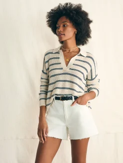 Women Faherty Brand Sweaters*Miramar Linen Polo -