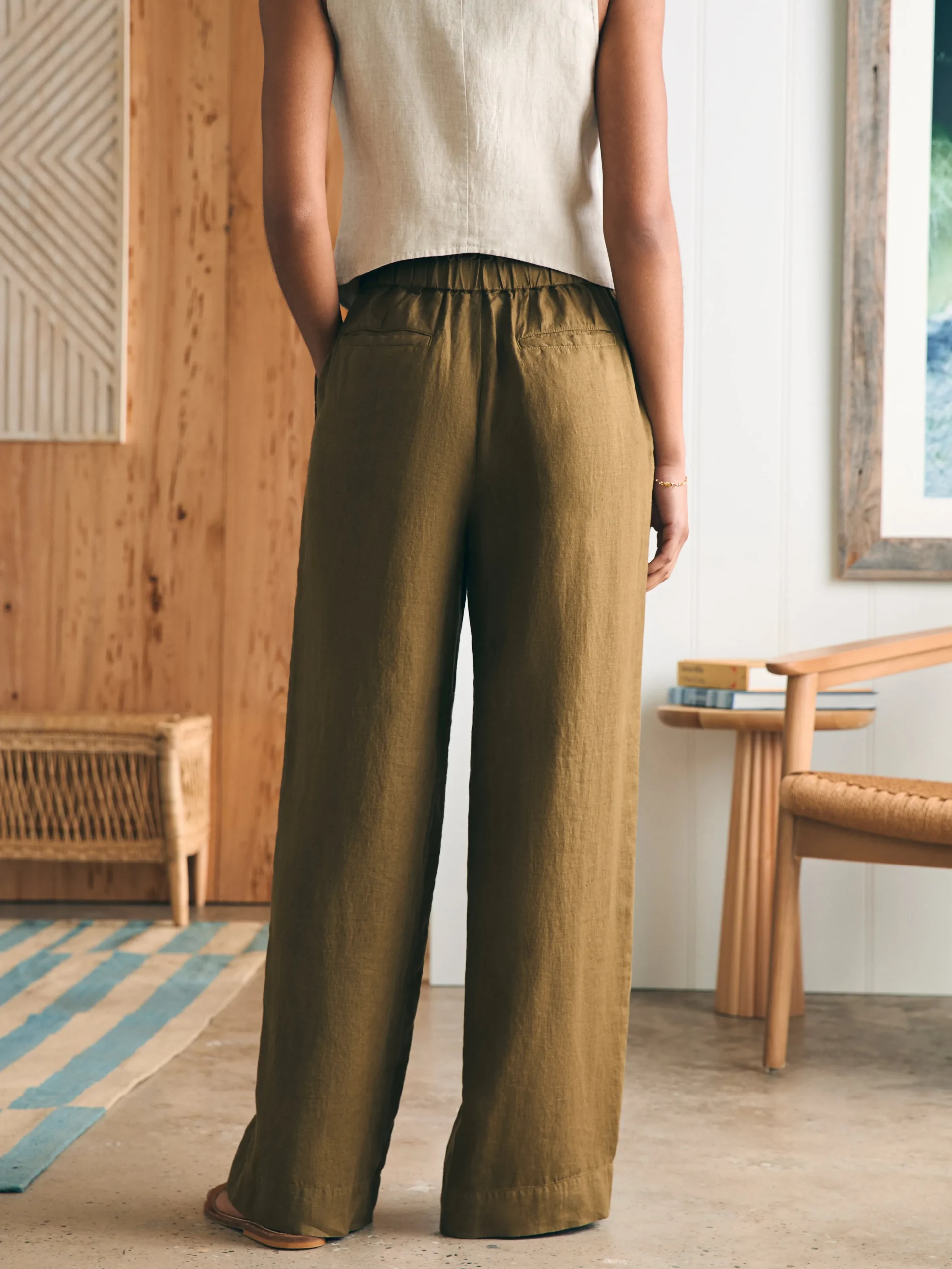Women Faherty Brand Pants*Monterey Linen Pant -