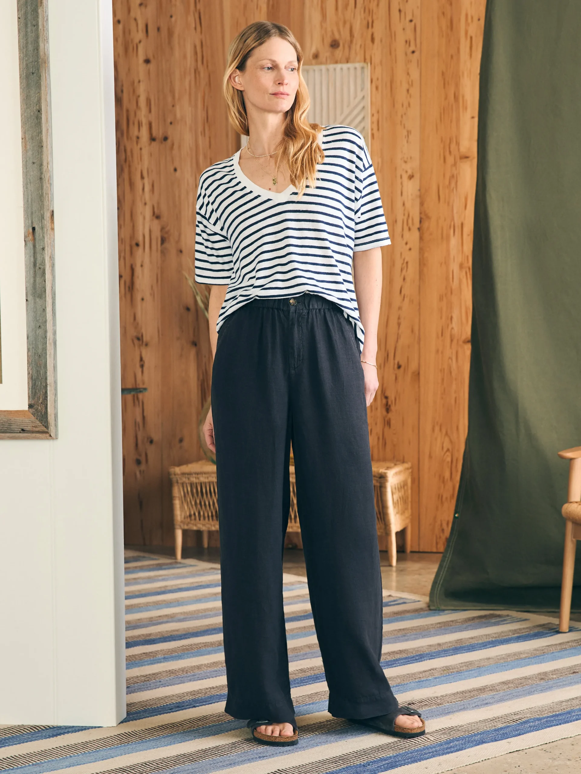Women Faherty Brand Pants*Monterey Linen Pant -